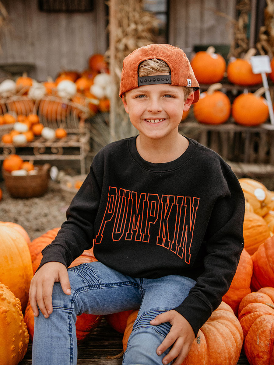 Black Pumpkin Crew, Toddler & Youth