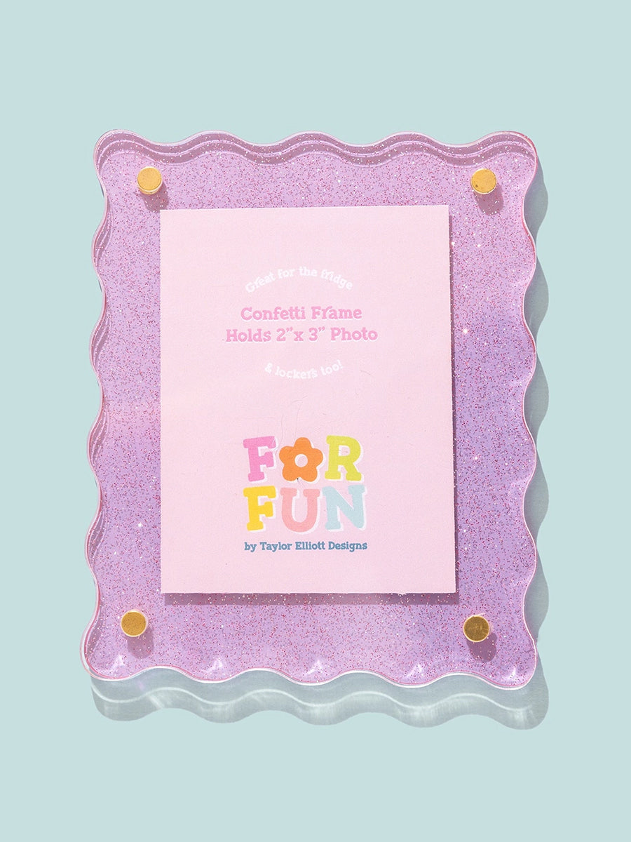 Purple glitter photo frame