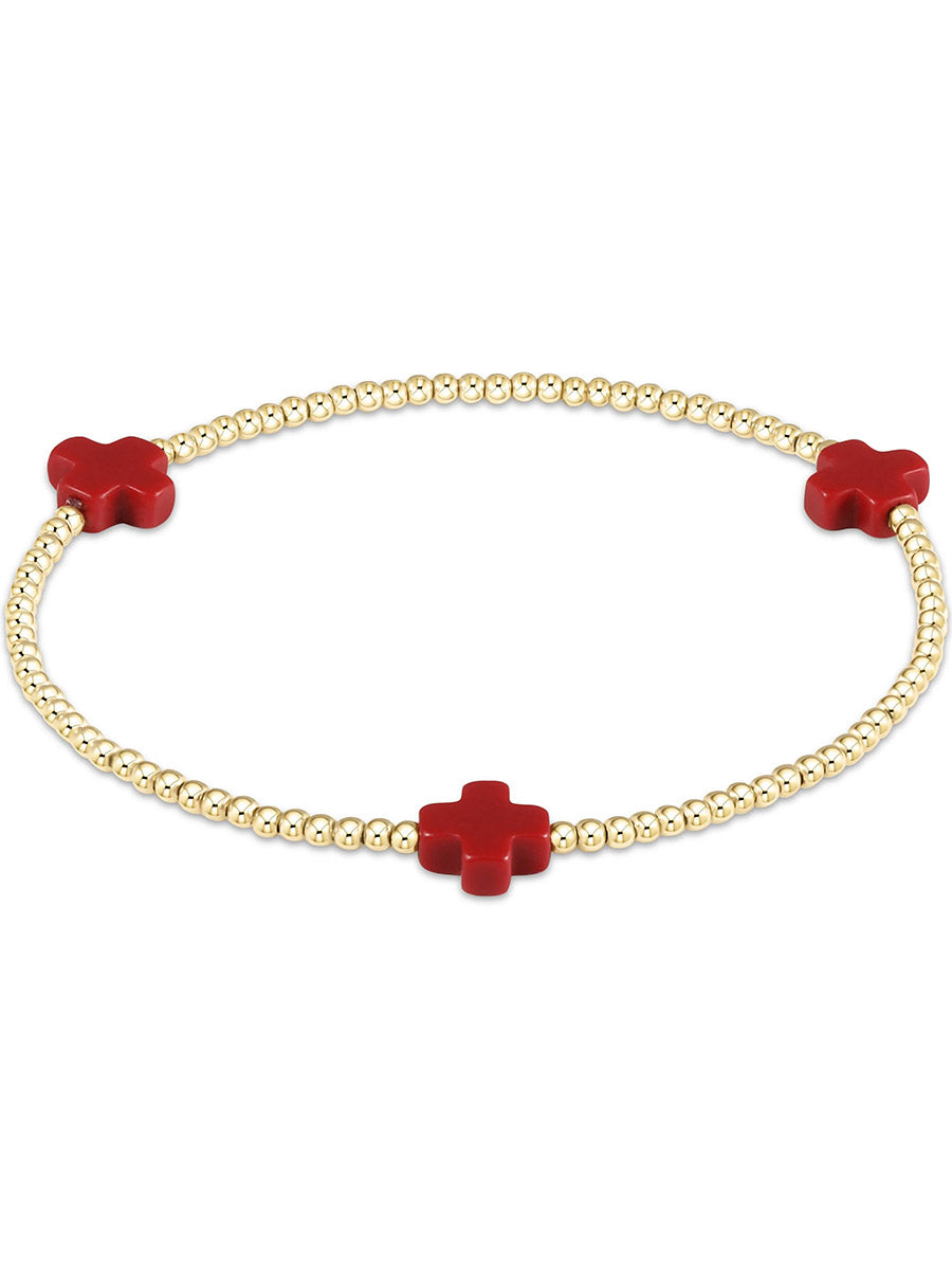 Signature Cross 2mm Bracelet (14 Colors)