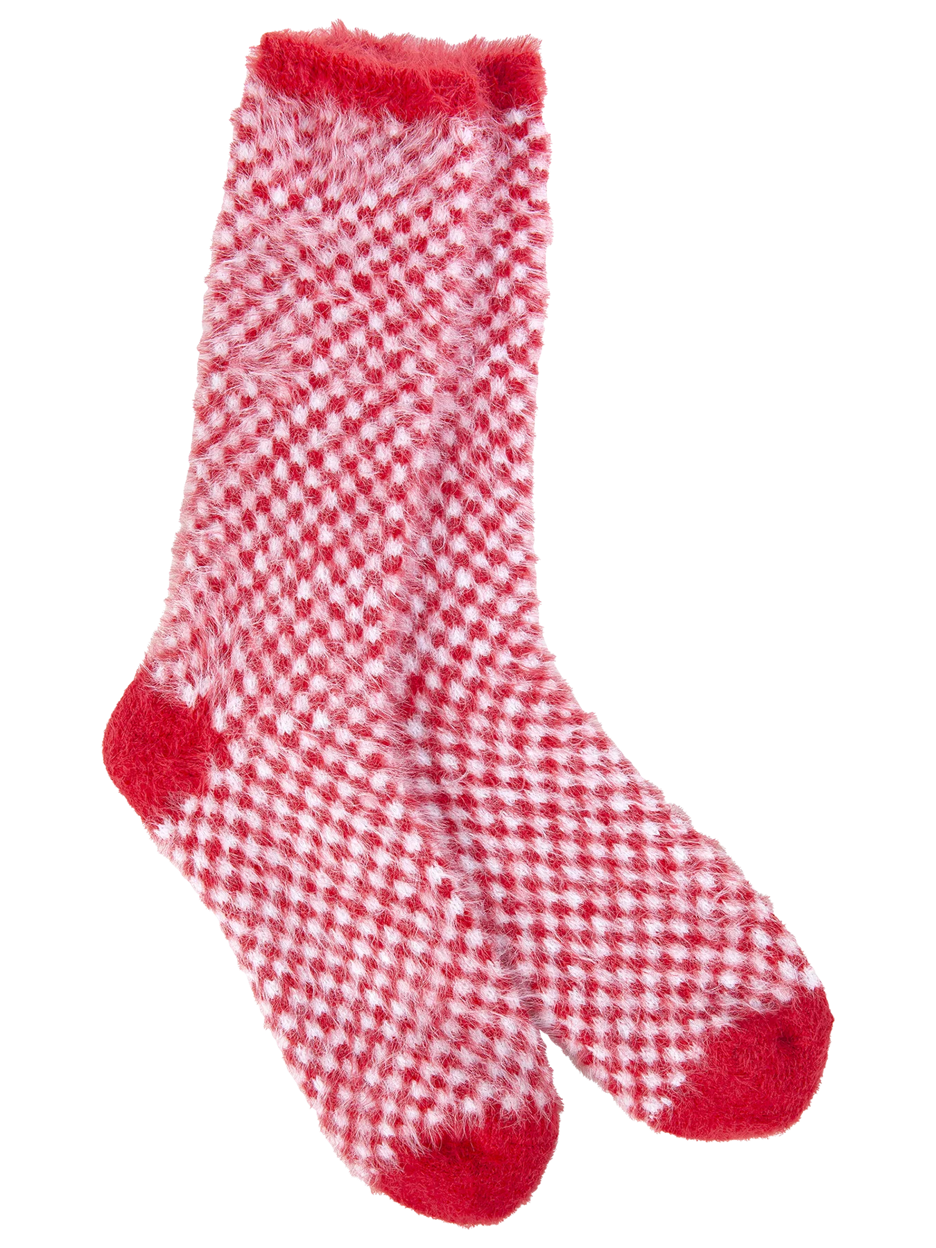 Holiday Feather Crew Check Socks (4 Colors)