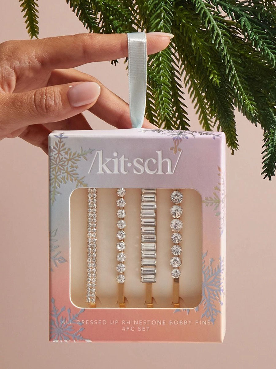 Kitsch Rhinestone Bobby Pin Set