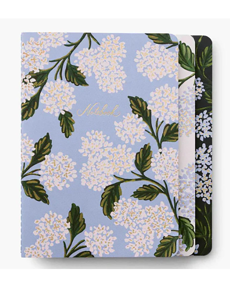 Rifle Paper Co. Hydrangea Set of 3 Notebooks