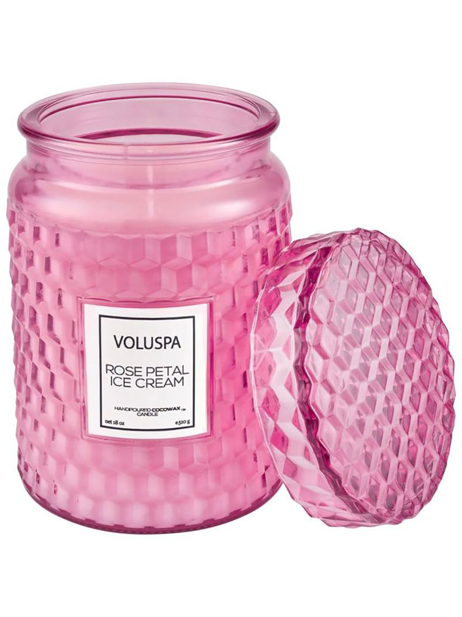 Pink Glass Jar Candle