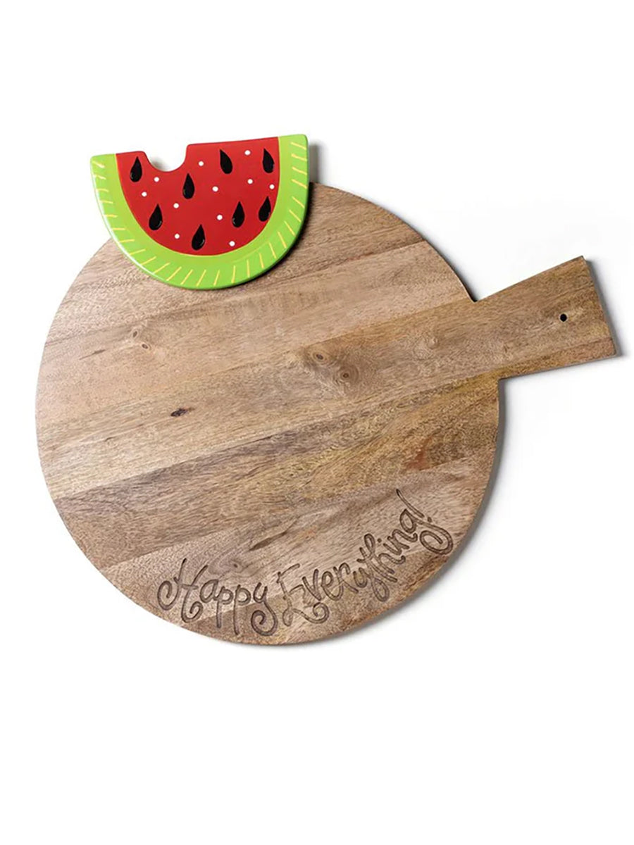 Happy Everything Big Wood Serving Board