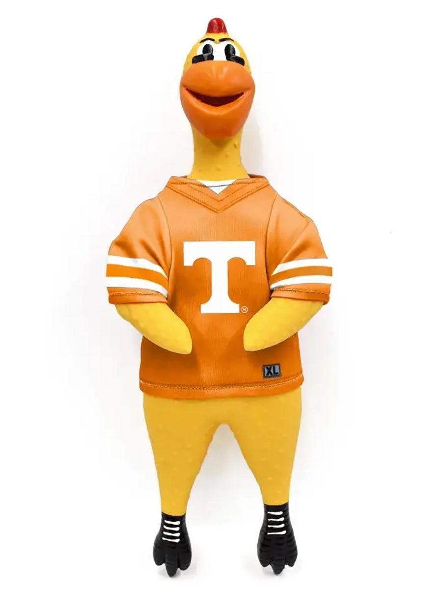 Rubber chicken UT jersey dog toy