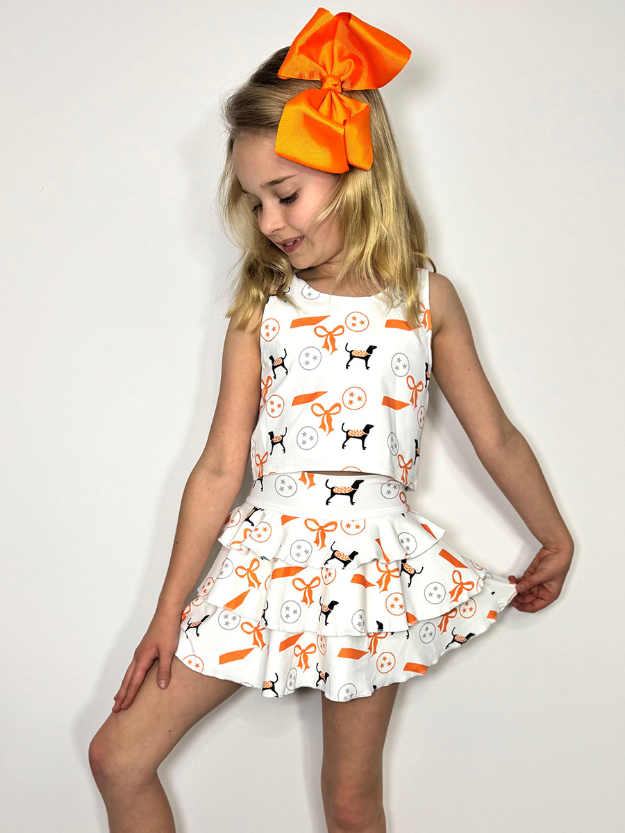Tennessee Girls Ruffled Skort and Tank Set