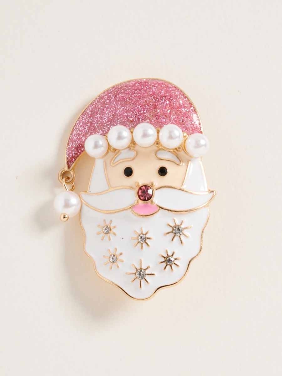 Sparkly Santa Brooch