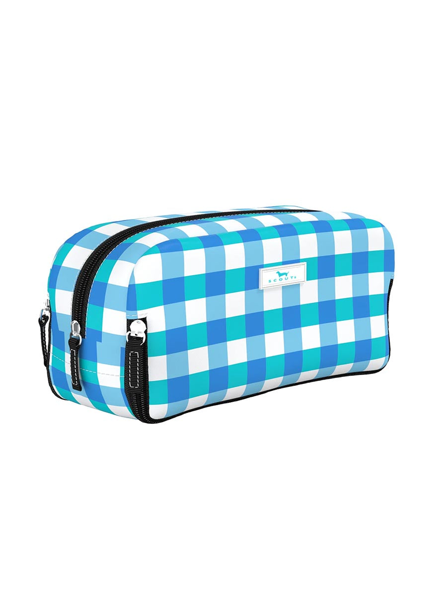 Scout 3-Way Blue Checked Toiletry Bag