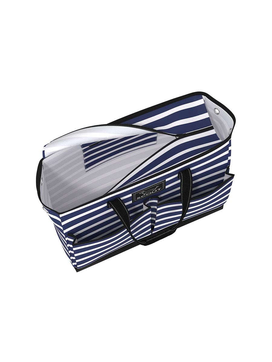 Inside View of a Striped Tote