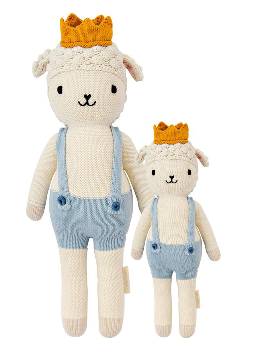 Big and small handmade lamb dolls