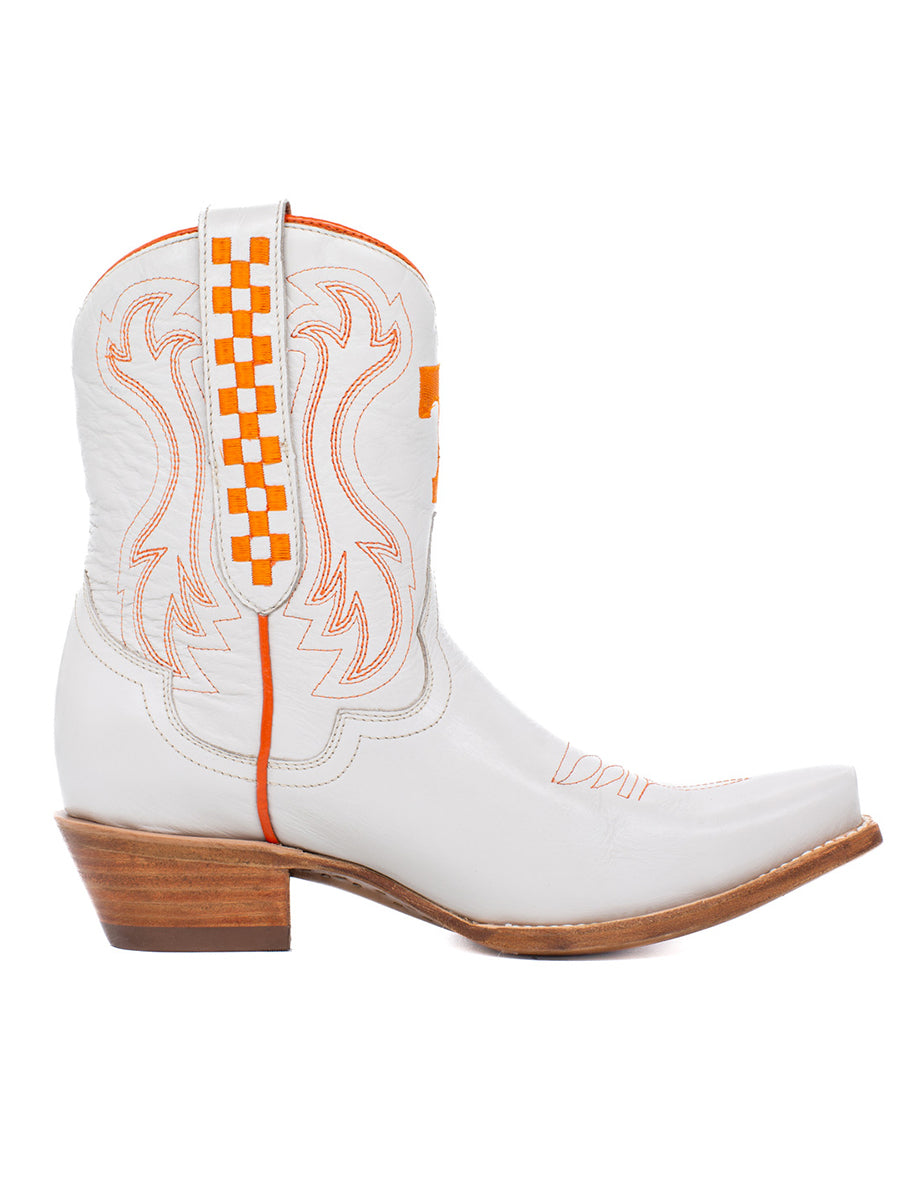 Ivory Leather Gameday Shorty Western Boot