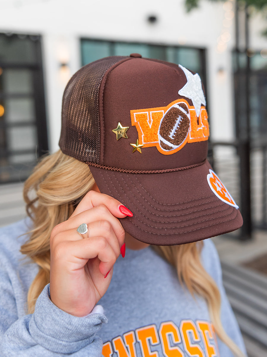 "Vols" Football Brown Custom Trucker Hat