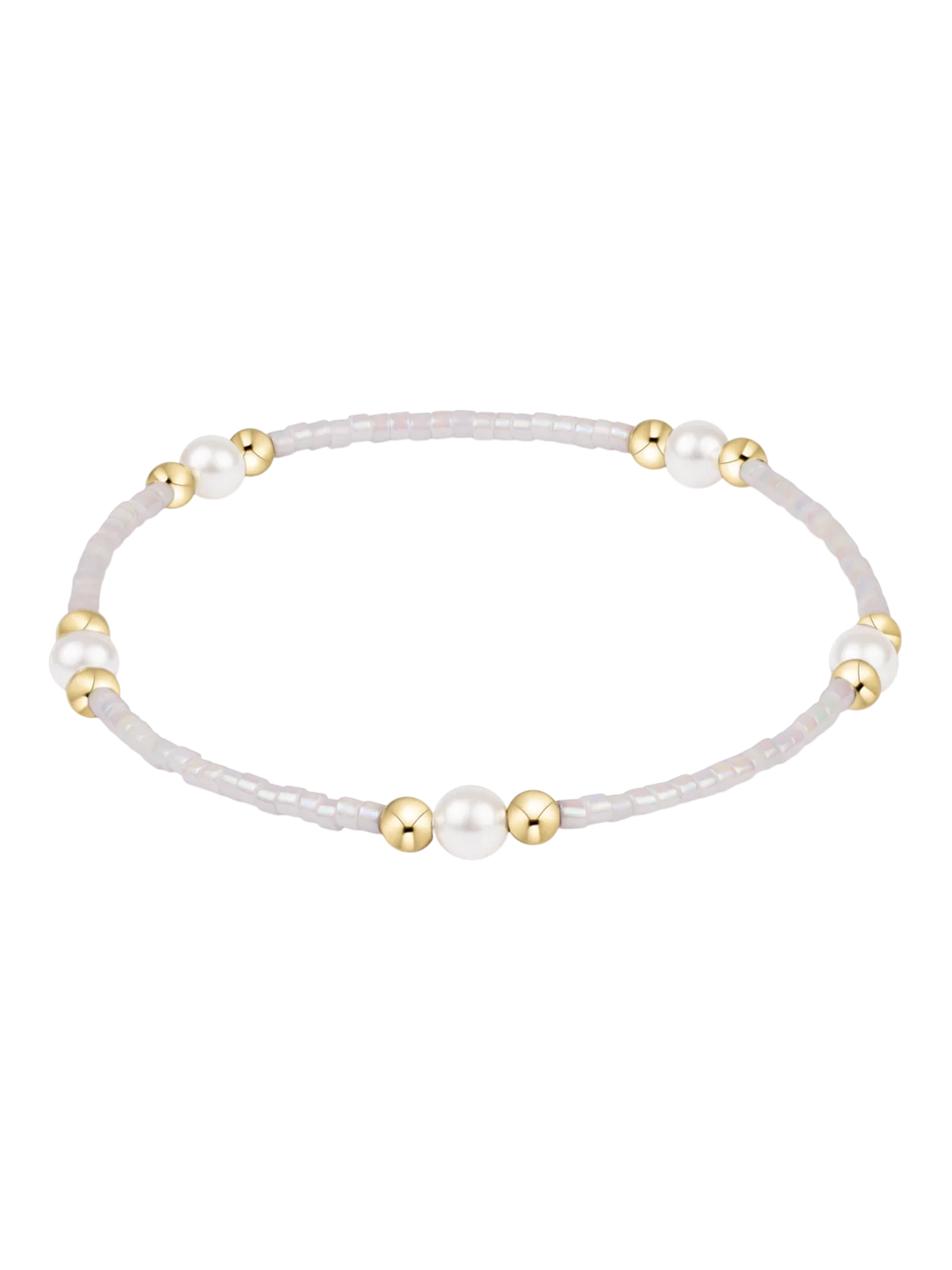 white bead bracelet