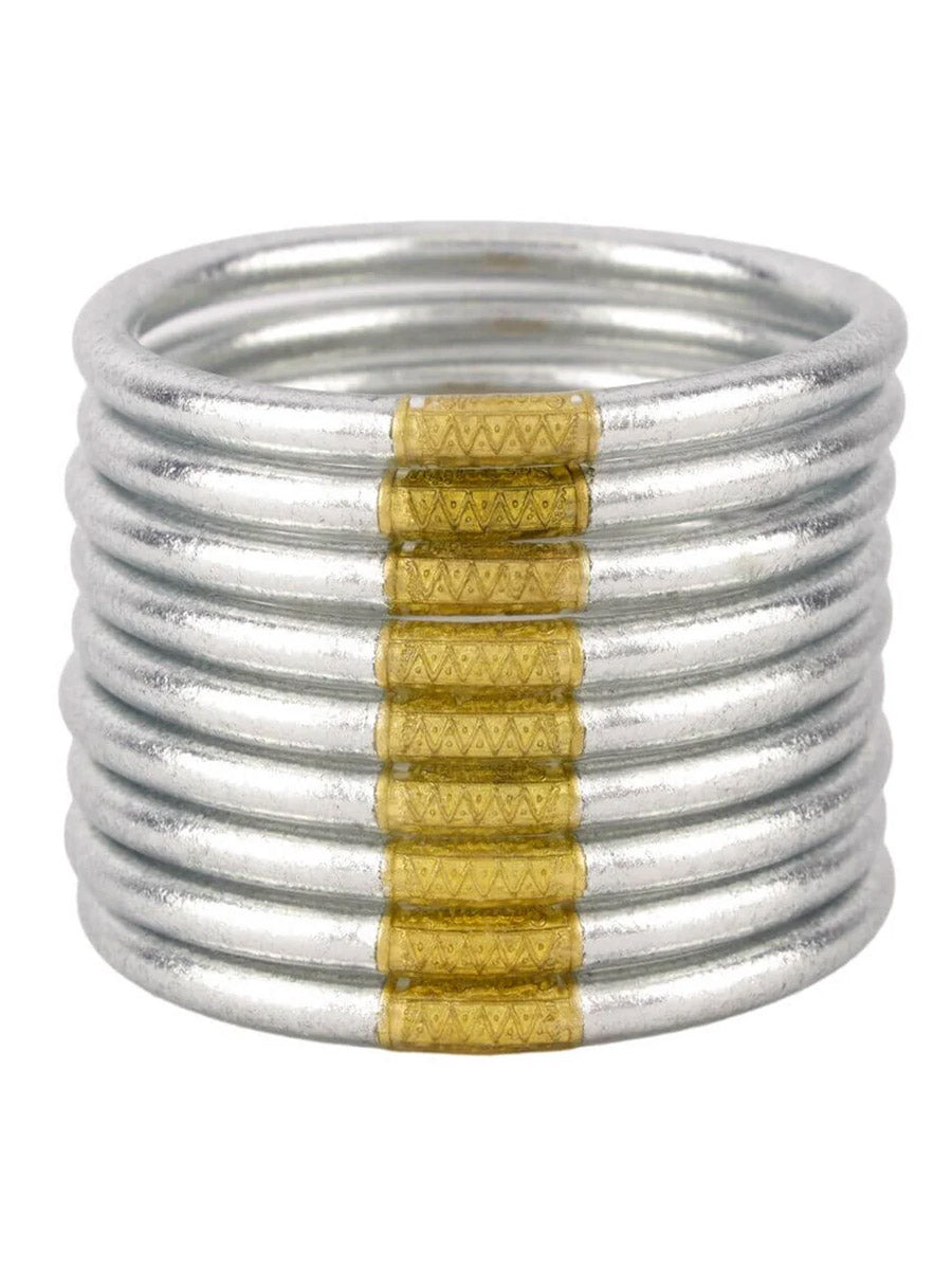 BuDhaGirl Silver All Weather Bangles