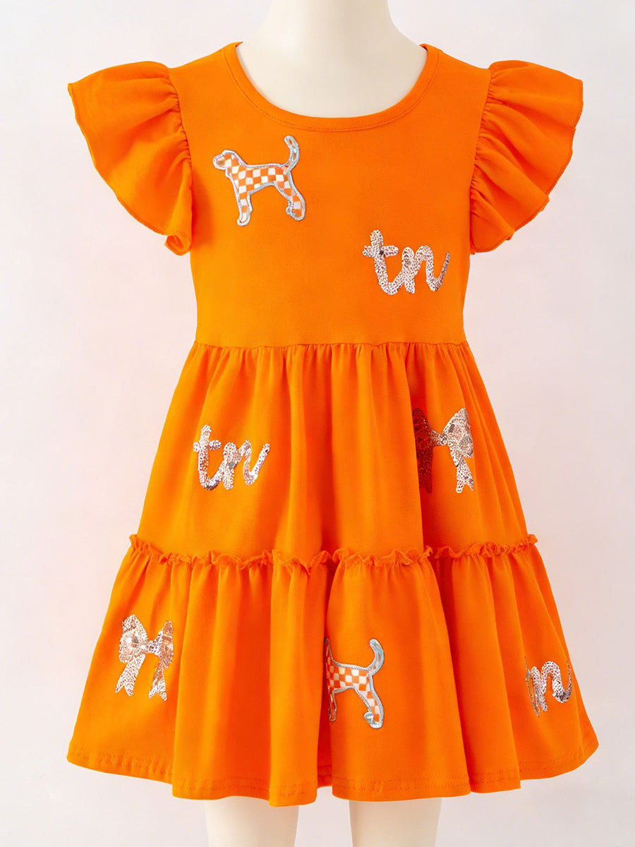 TN Smokey Orange Girls Dress