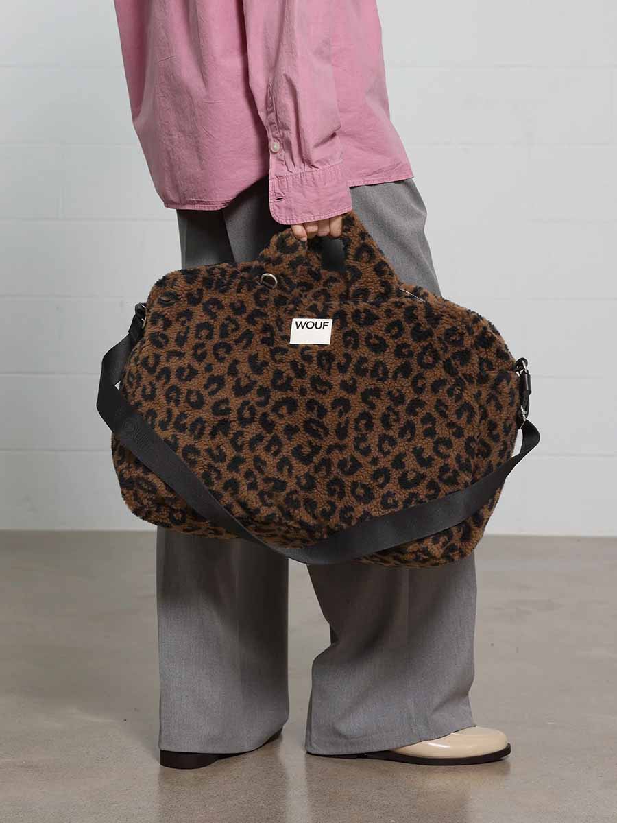 Cheetah print weekend soft bag