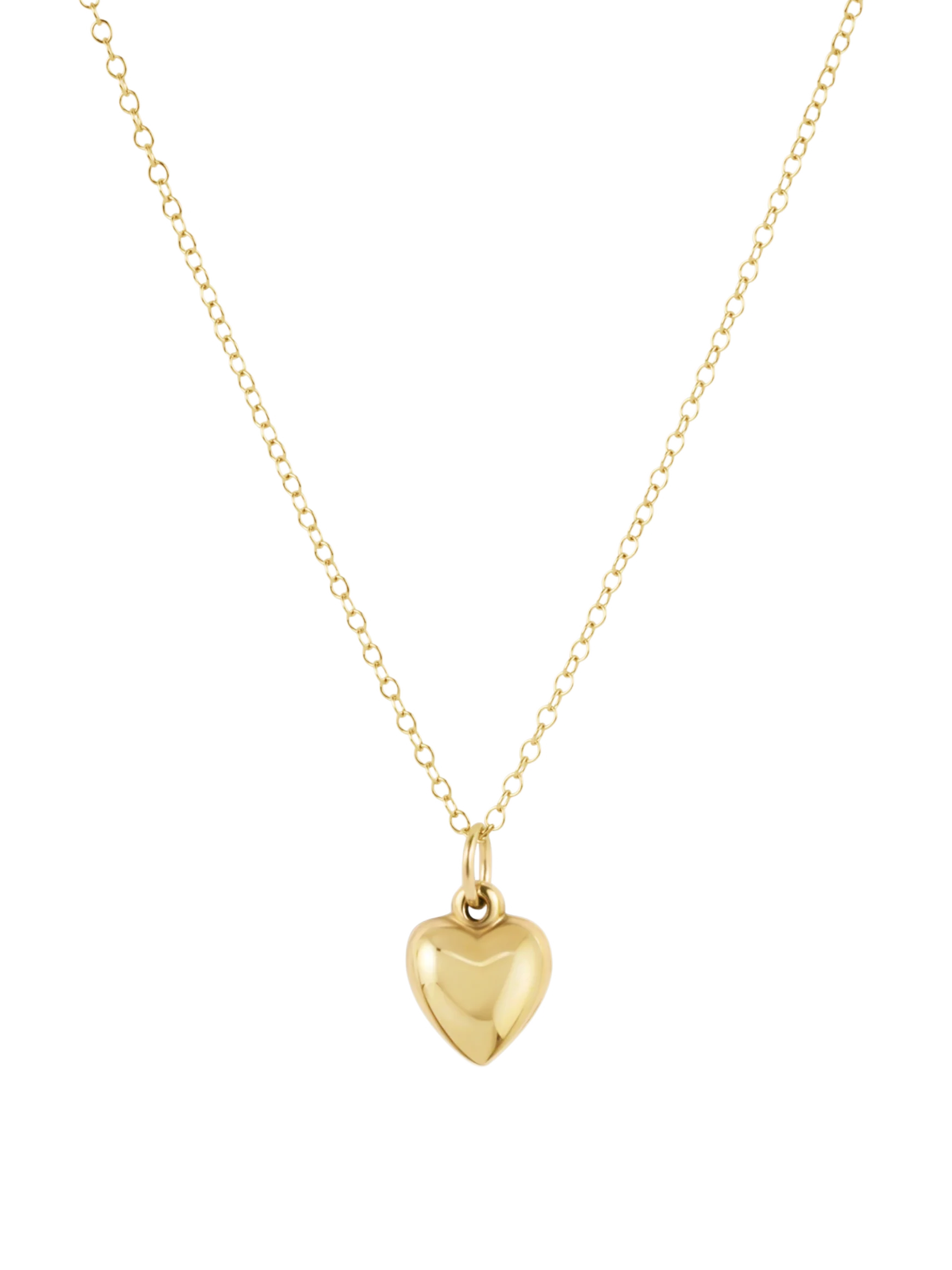 16" Love Plush Charm Gold Necklace (2 Sizes)