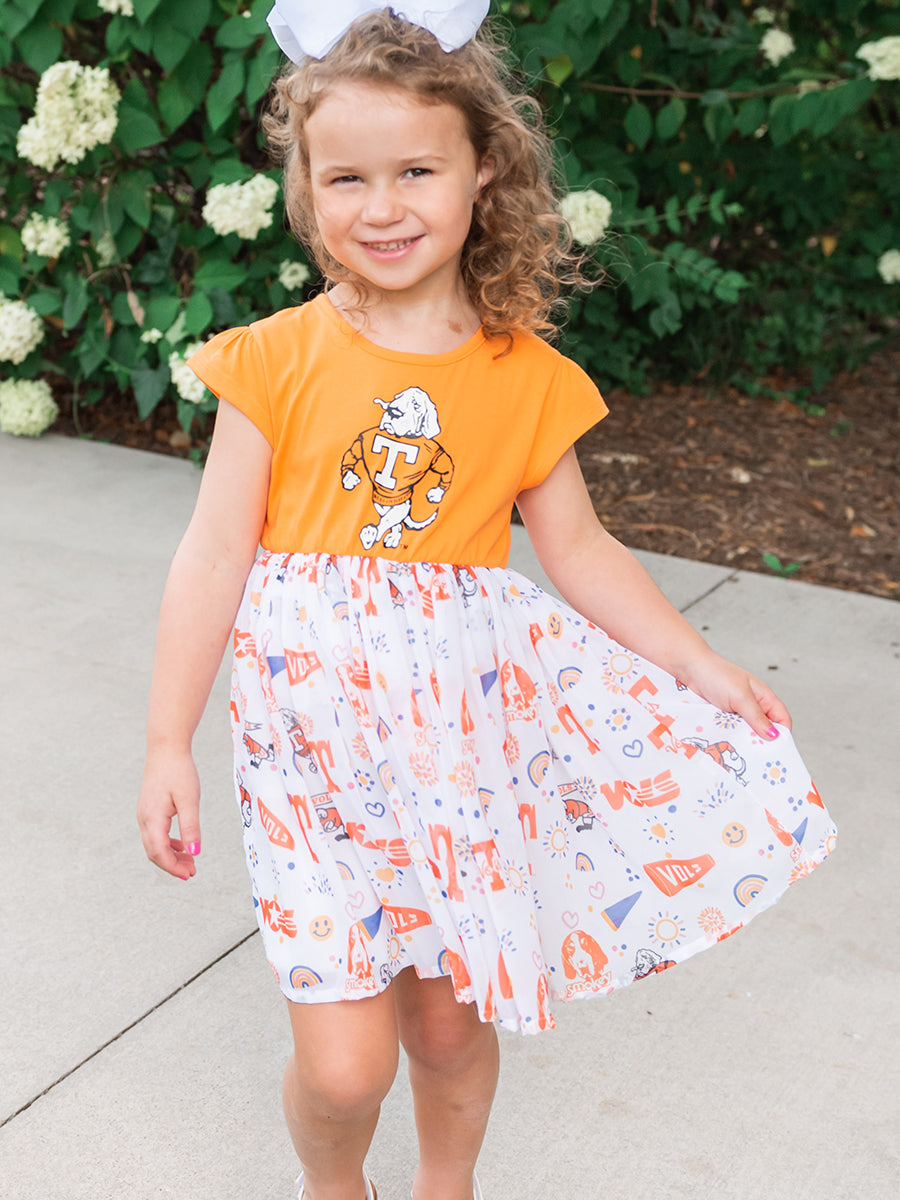 Toddler Tennessee Game Day Dress