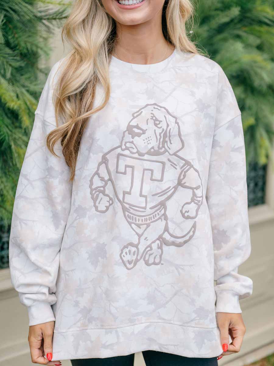 Cream Camo Smokey Strut Crew Sweatshirt
