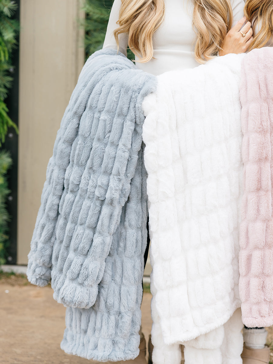 Luxurious Ruched Throw Blanket (5 Colors) **Doorbuster**