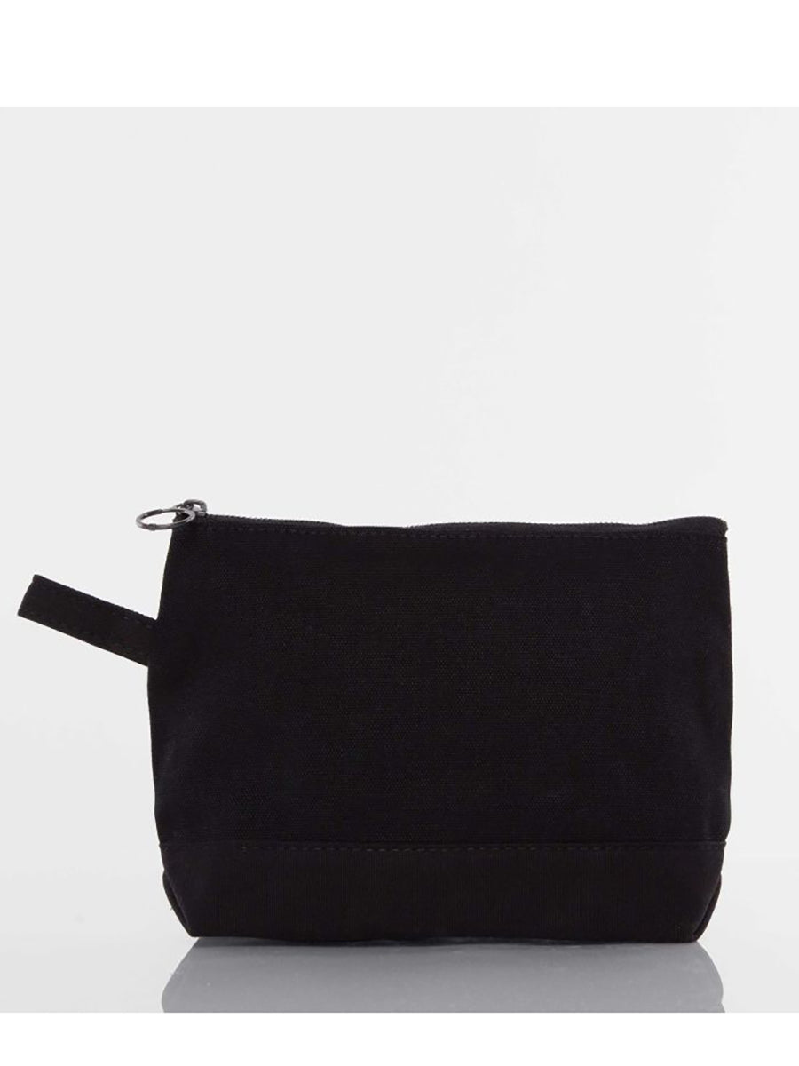 Black Canvas Makeup Bag