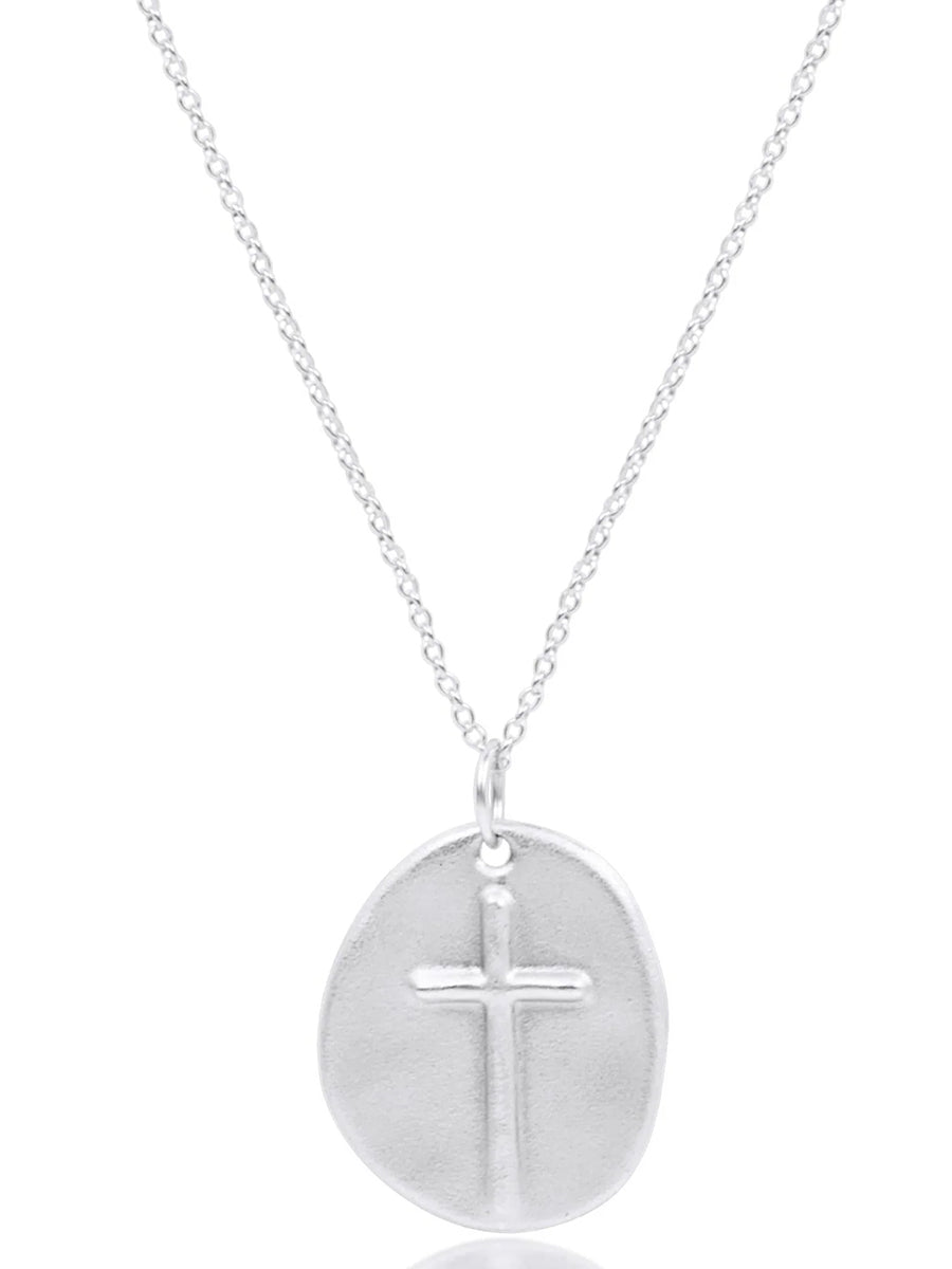 16" Inspire Sterling Disc Necklace