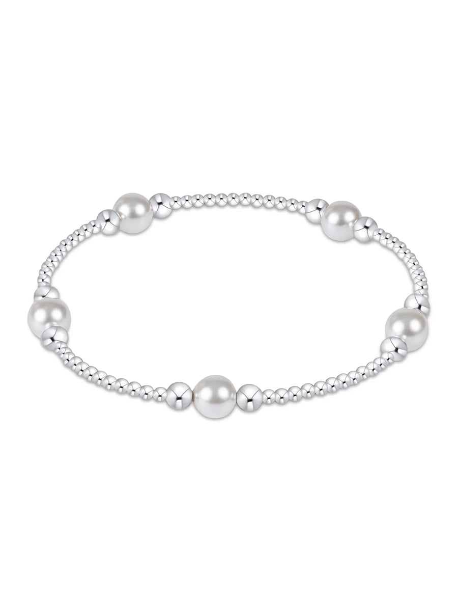Classic Purpose Pearl 6mm Bead Bracelet, Sterling (2 Sizes)