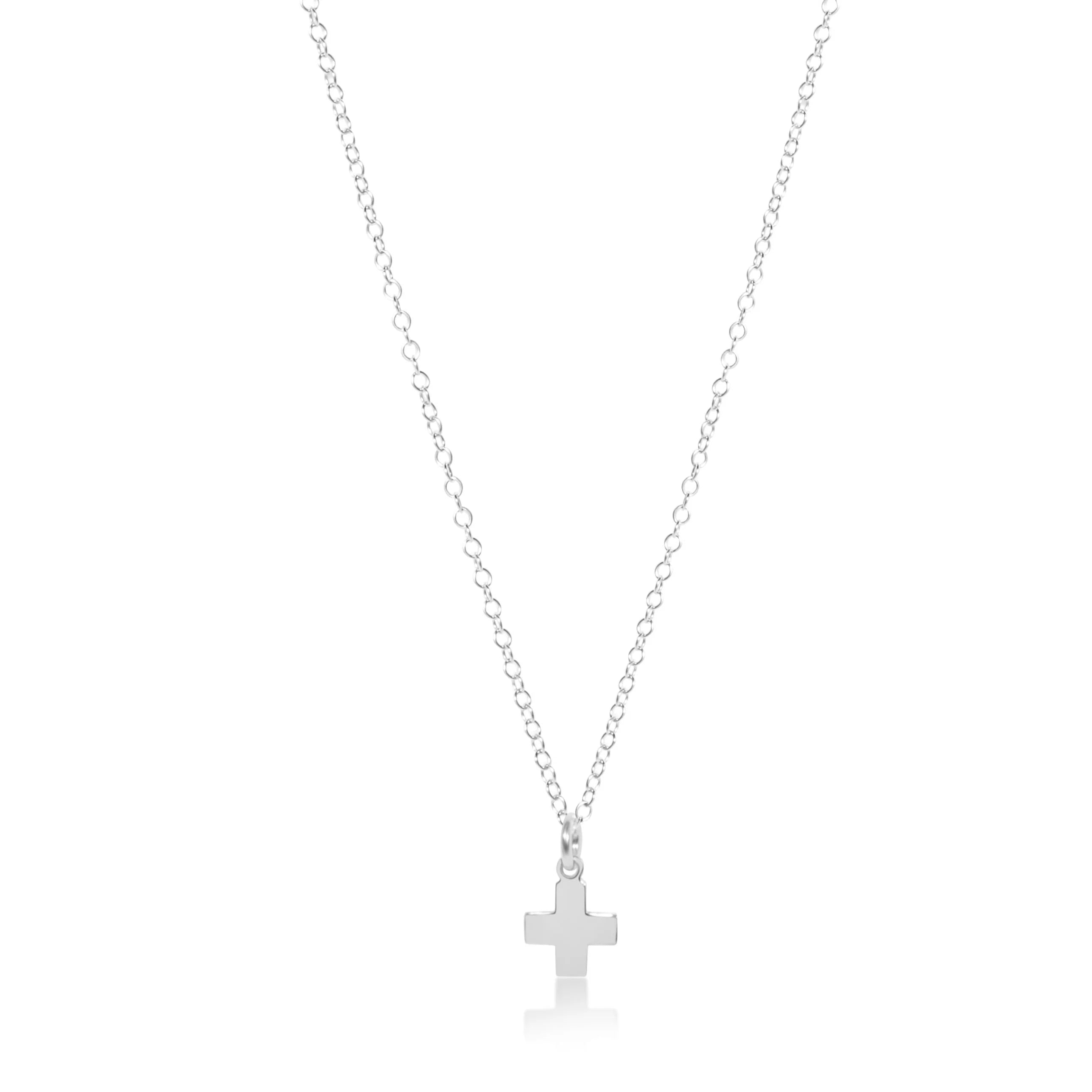 Sterling Silver Cross on Silver Chain Necklace