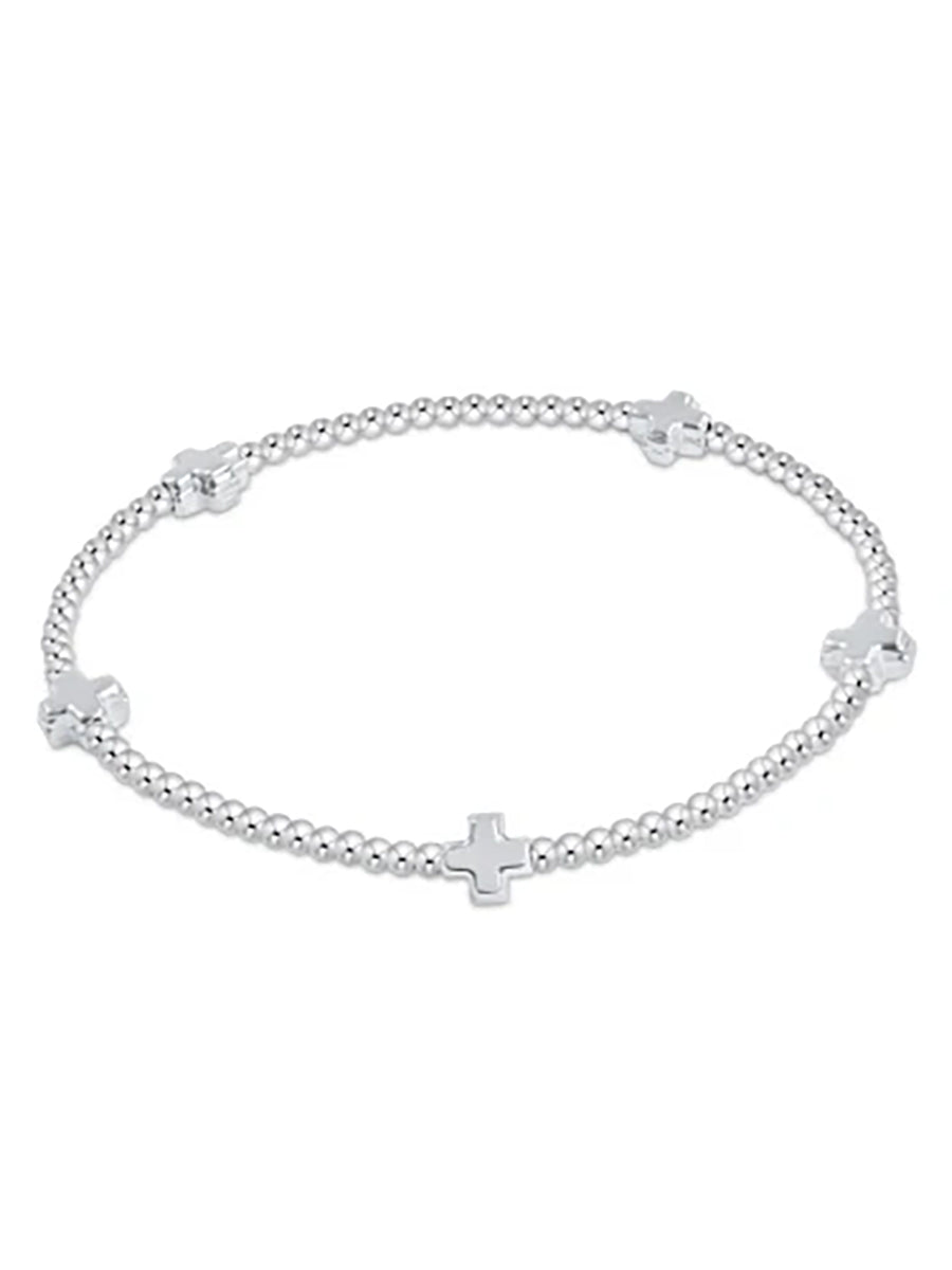 Small Signature Cross 2mm Bracelet (3 Styles)