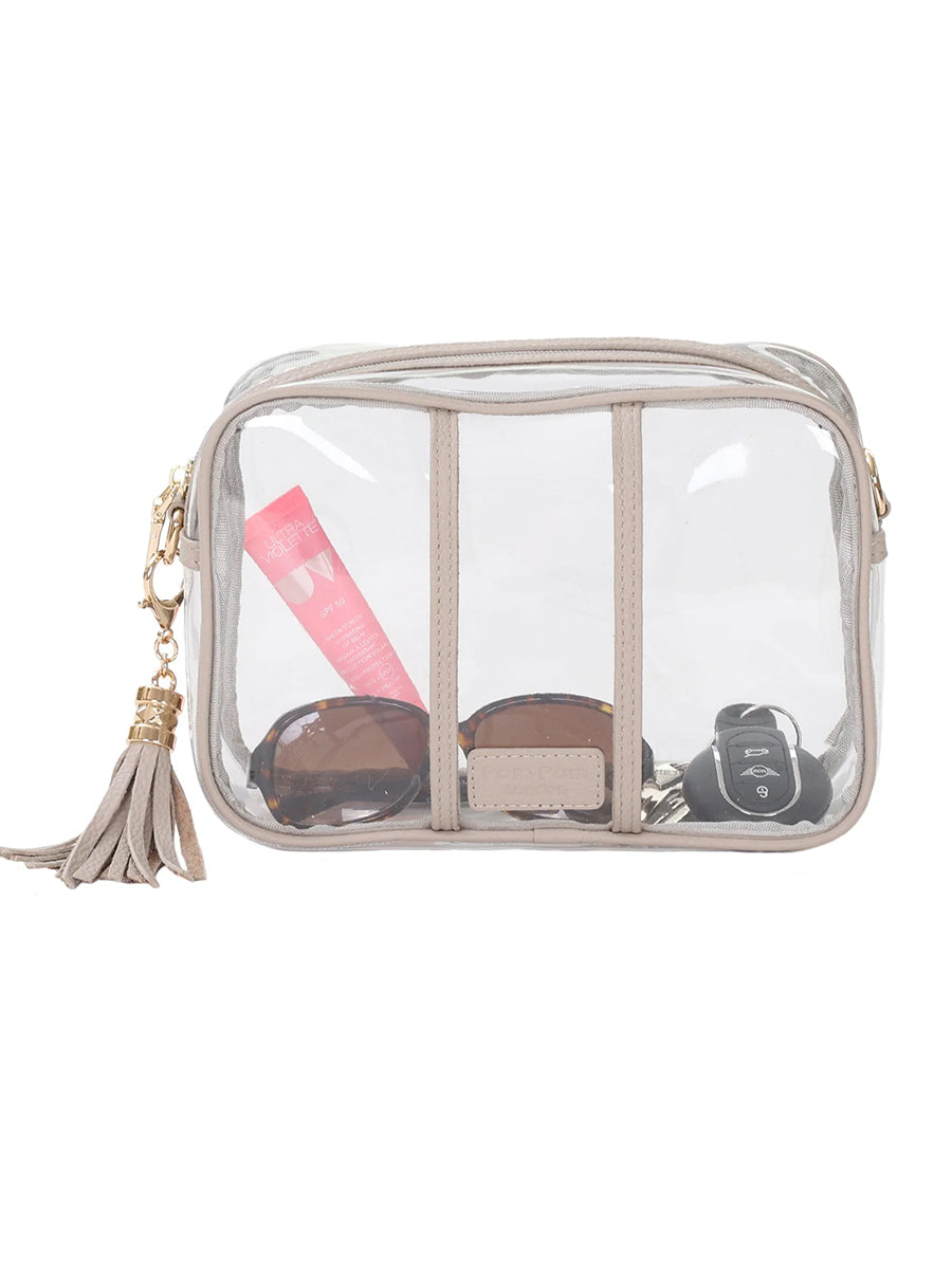 Pom Pom London City Bag Transparent, Stone