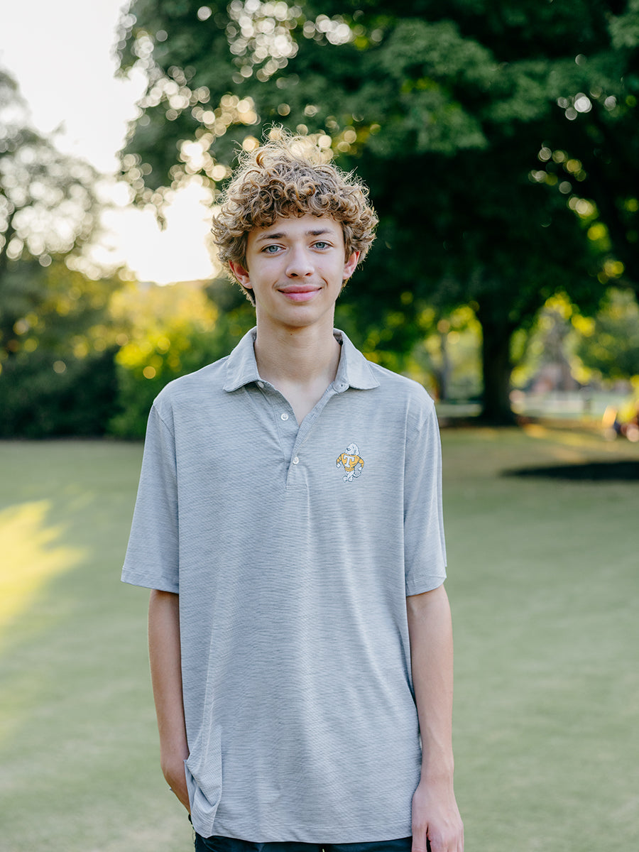 Heathered Grey Smokey Strut Polo