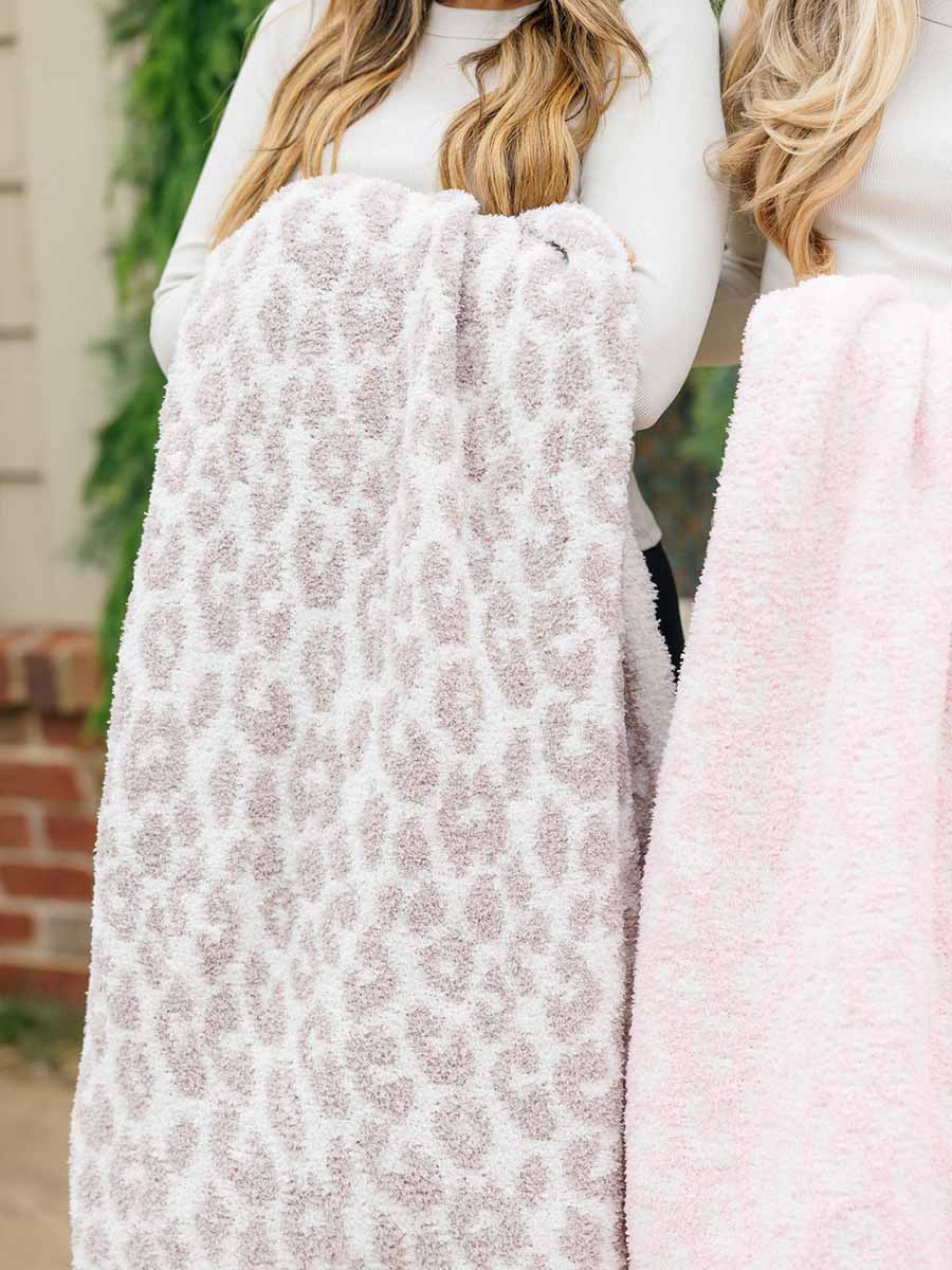 Taupe Leopard Blanket