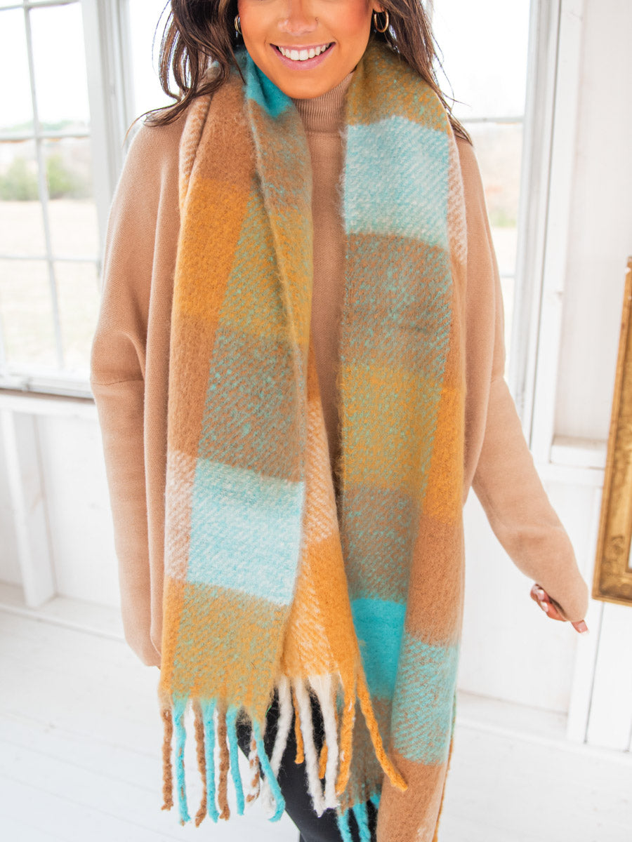 Soft Tones Colorblock Scarf