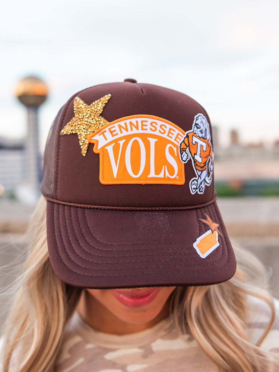 Brown Tennessee Vols Banner Custom Hat