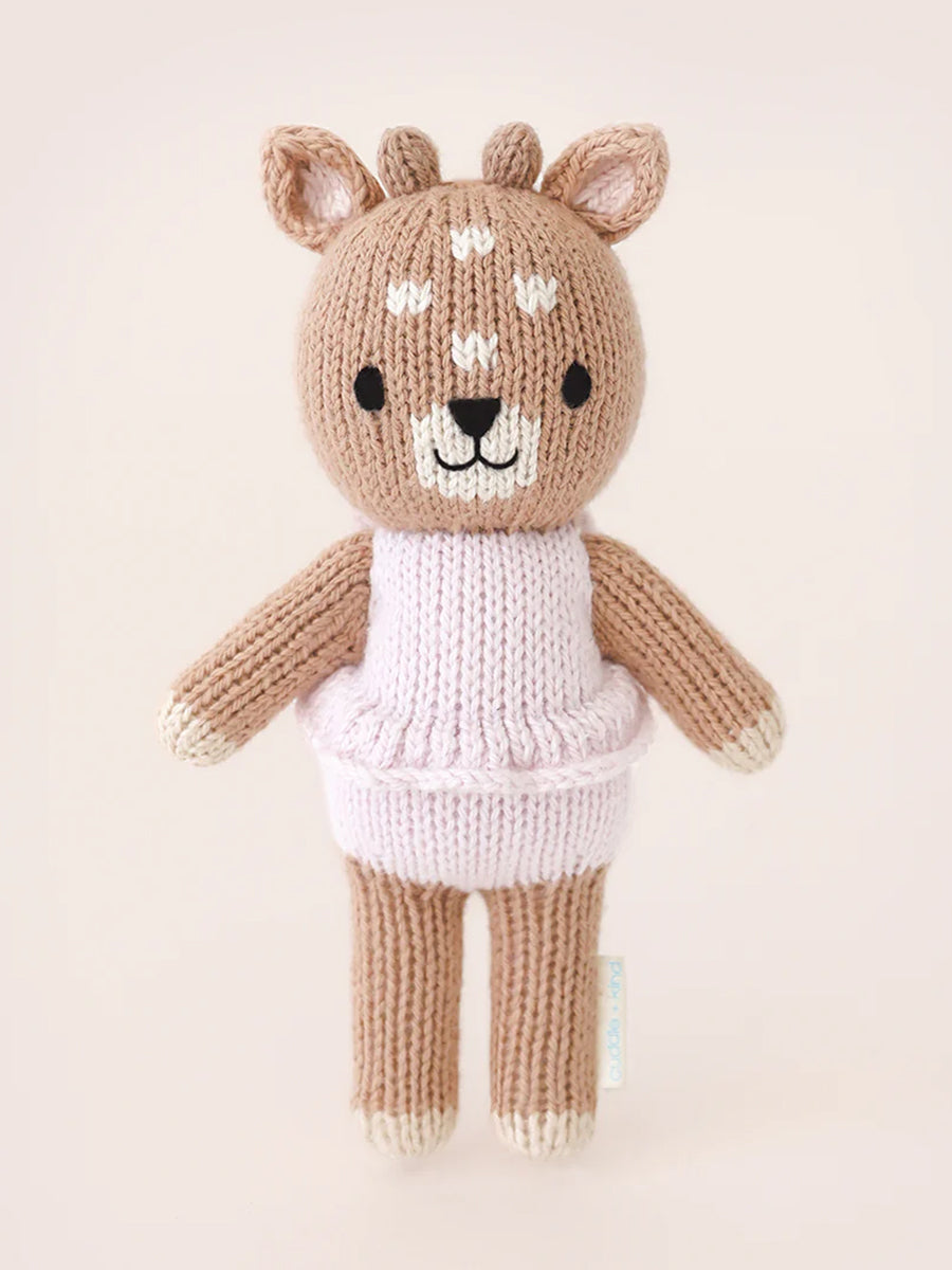 knitted Fawn stuffed toy animal