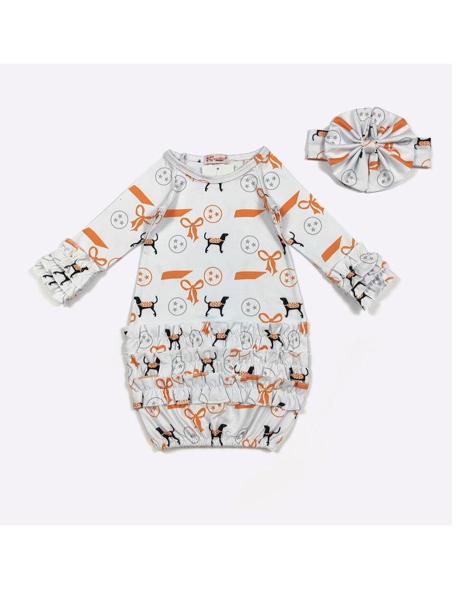 Tennessee Baby Gown with Bow Headband