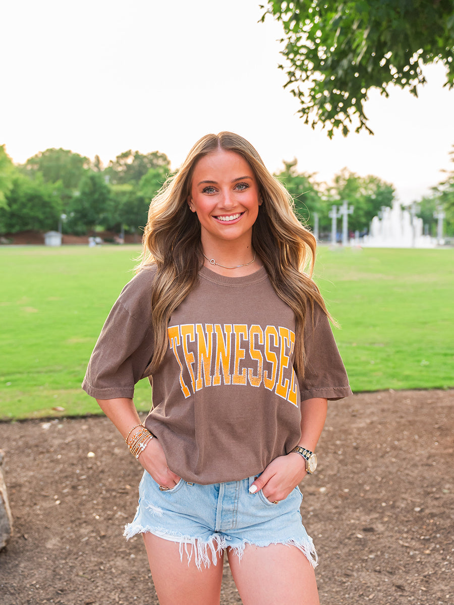 Brown Tennessee Classic Arch T-Shirt Features