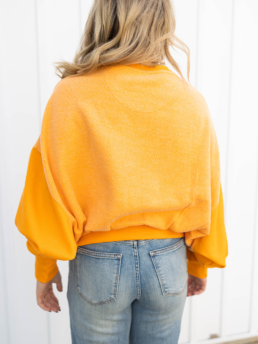 Relaxed Sleeve Big Orange Sweatshirt