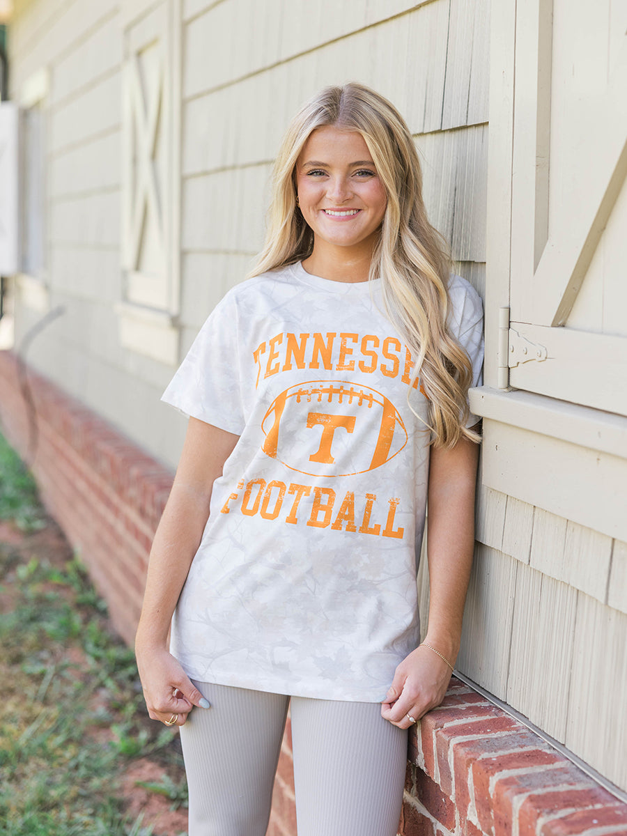 Cream Camo Tennessee Football Short-Sleeve T-Shirt
