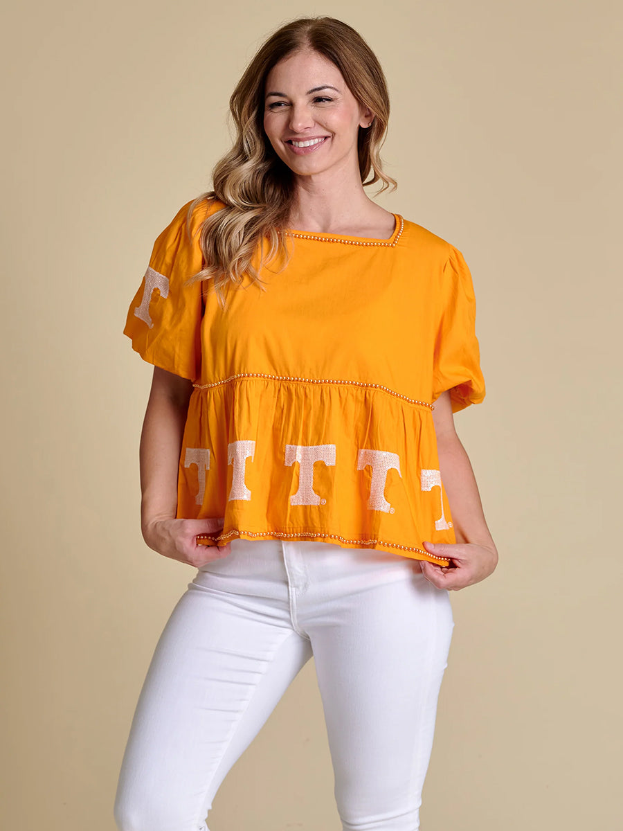 Tennessee Puff Sleeve Peplum Top