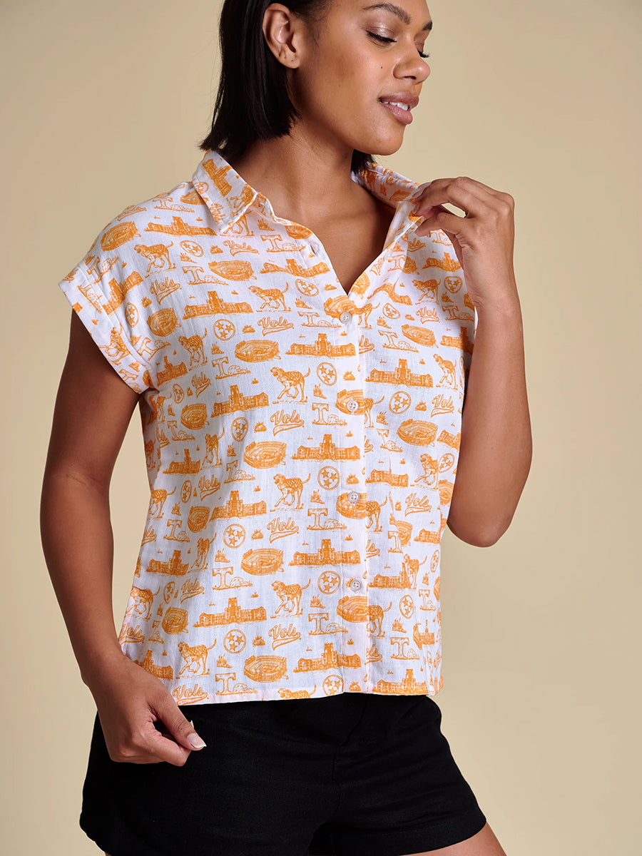 Tennessee Toile Short-Sleeve Button-Up