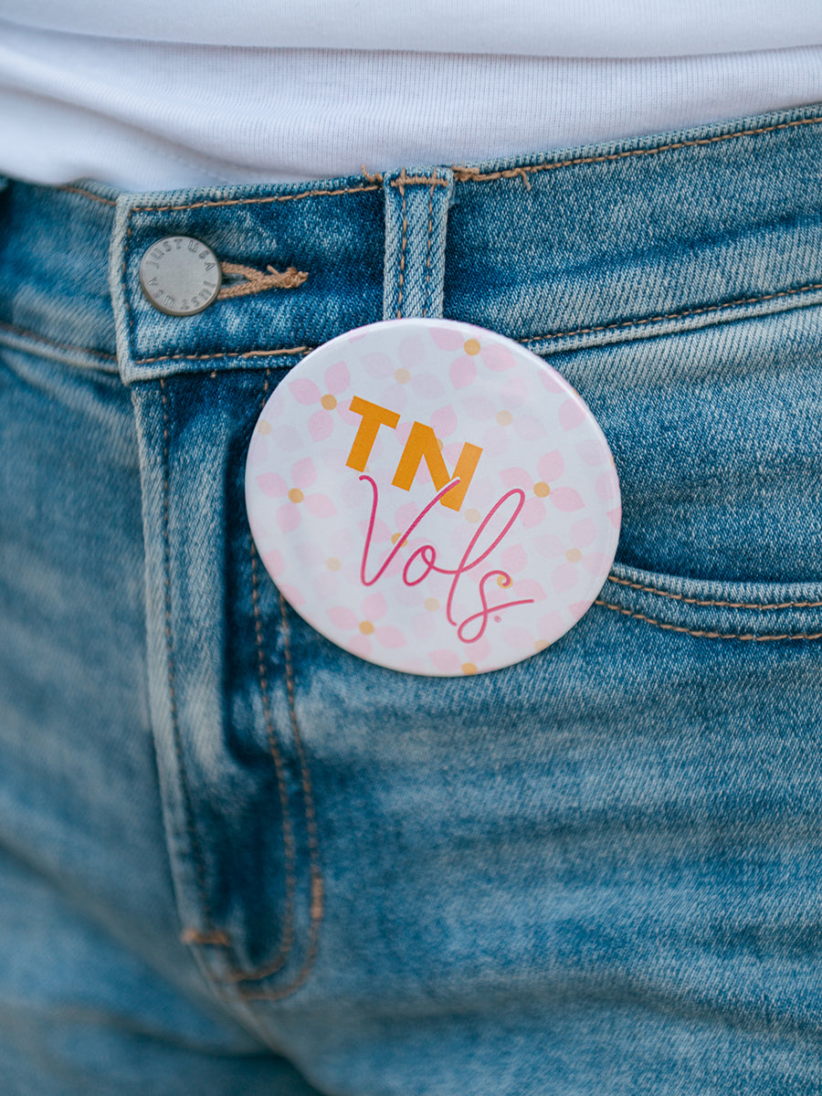 3" TN Vols Floral Button