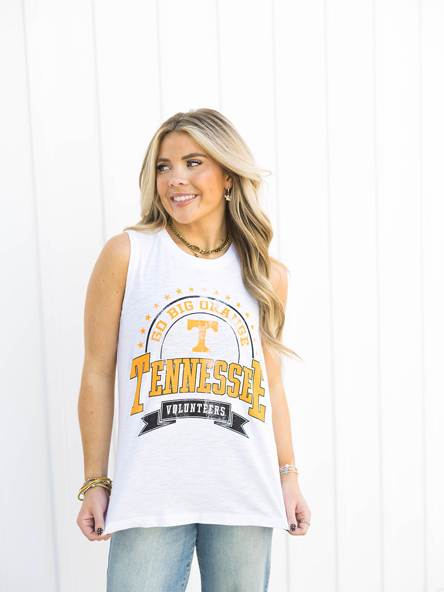 Distressed Tennessee Vols Tank Top