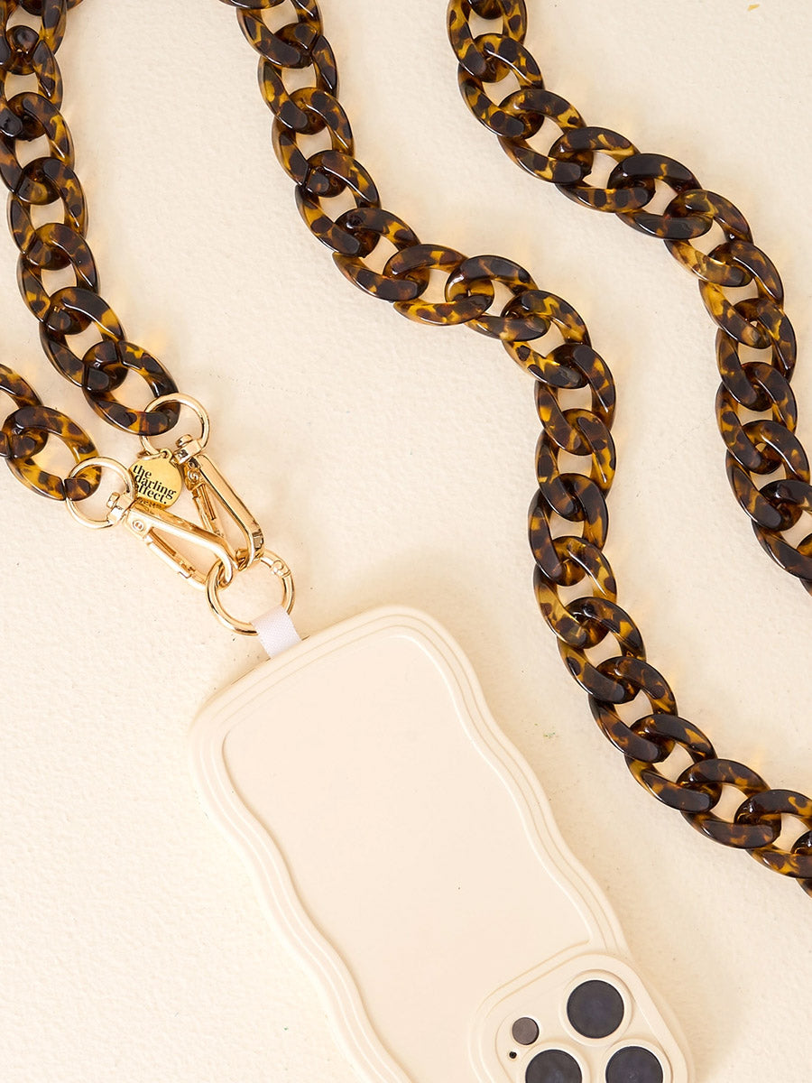 tortoise pattern phone chain