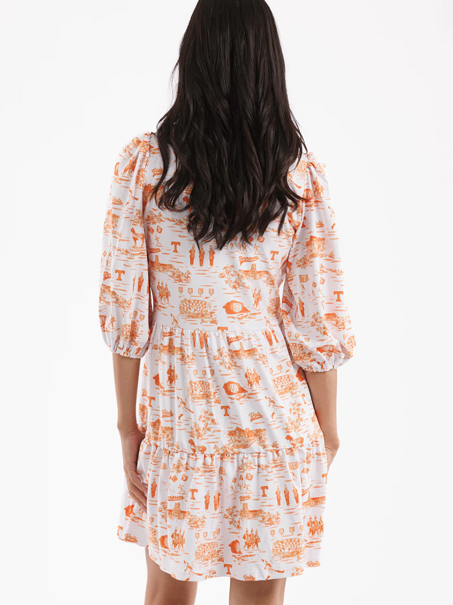 Tennessee Orange Tiered Dress