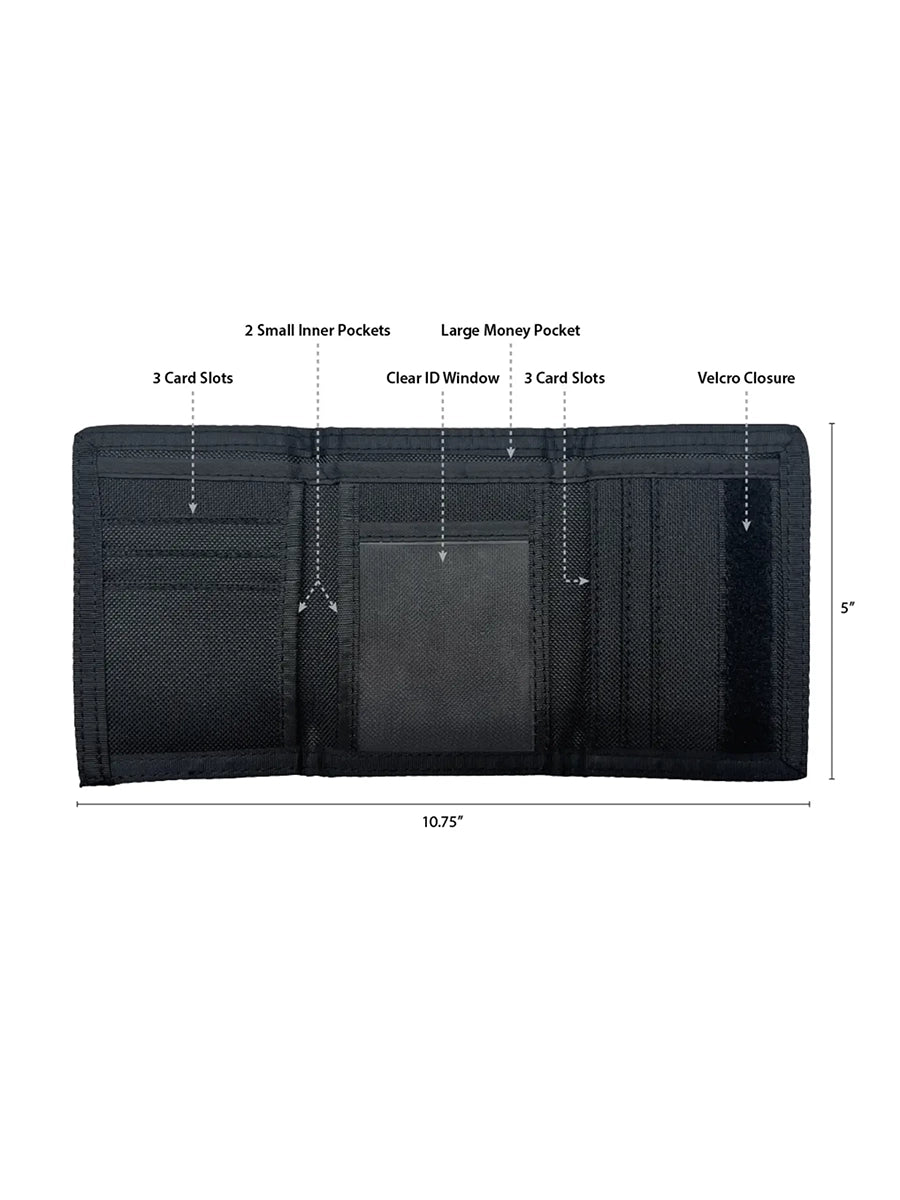 open view of the Tennessee Volunteers Trifold Wallet