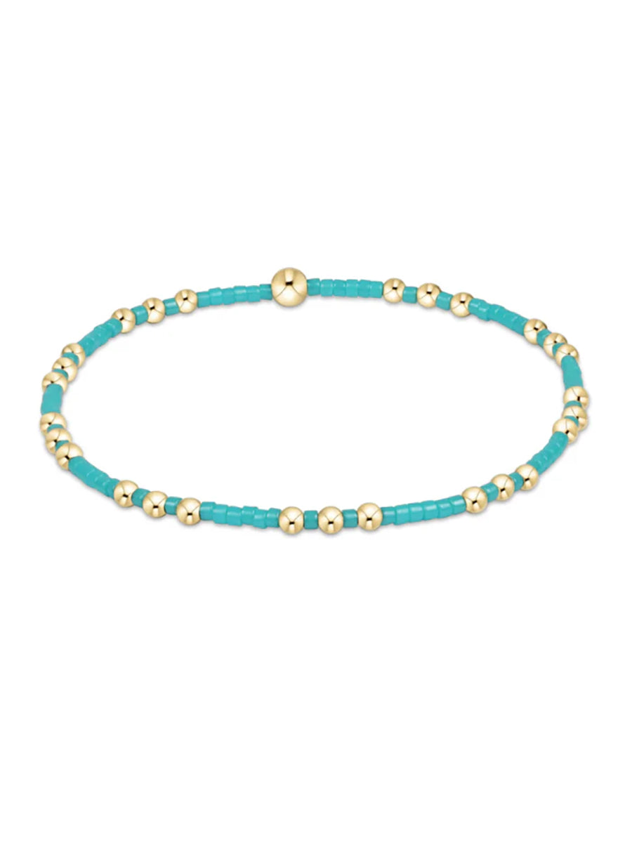 aqua and gold bead bracelet