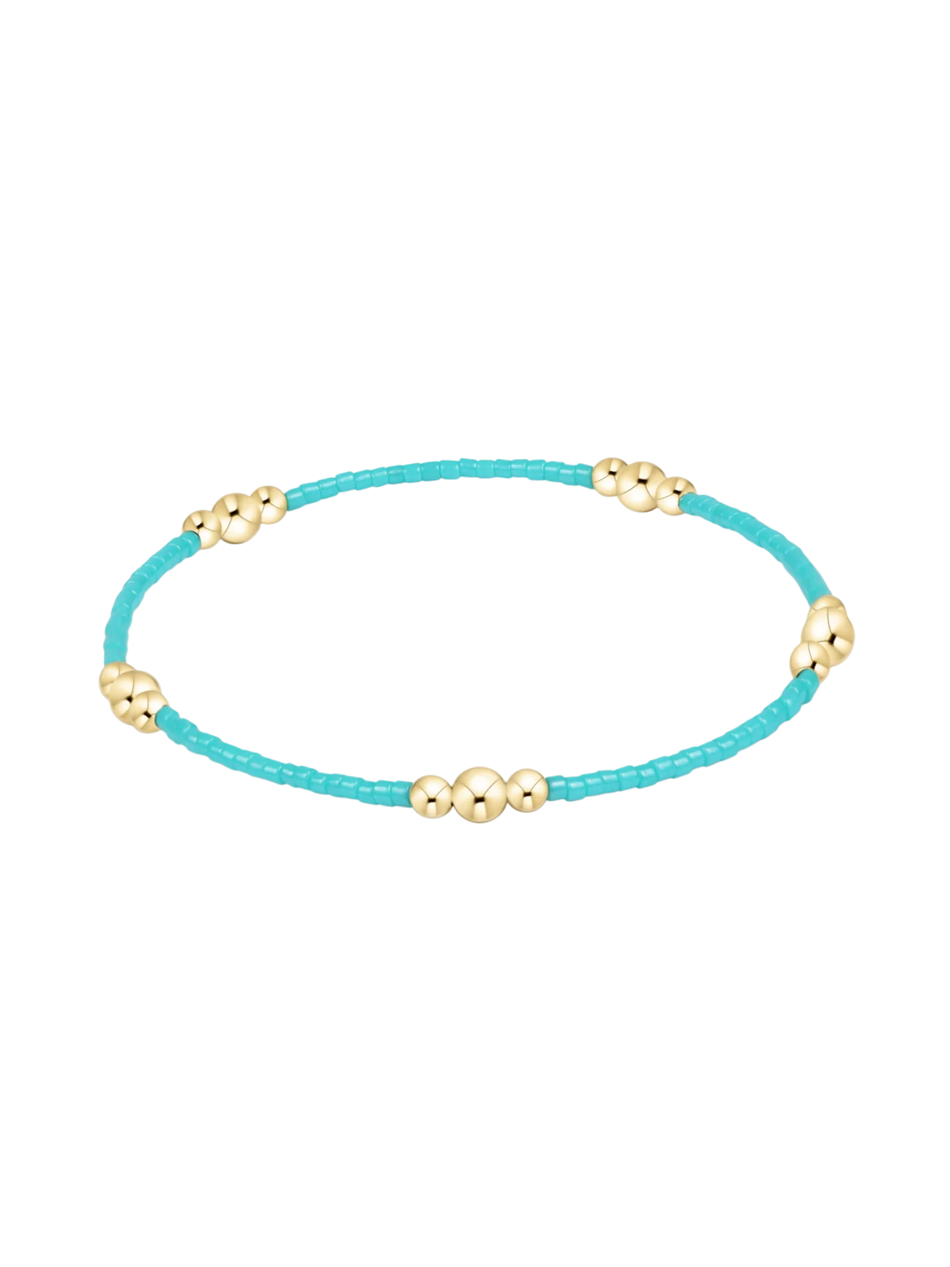 turquoise and gold bead bracelet