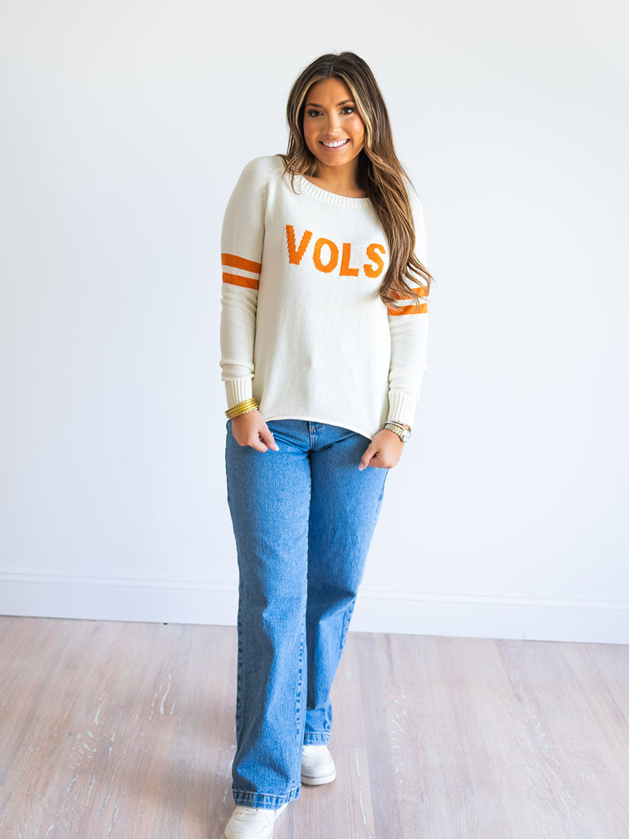 VOLS Varsity Cream Sweater