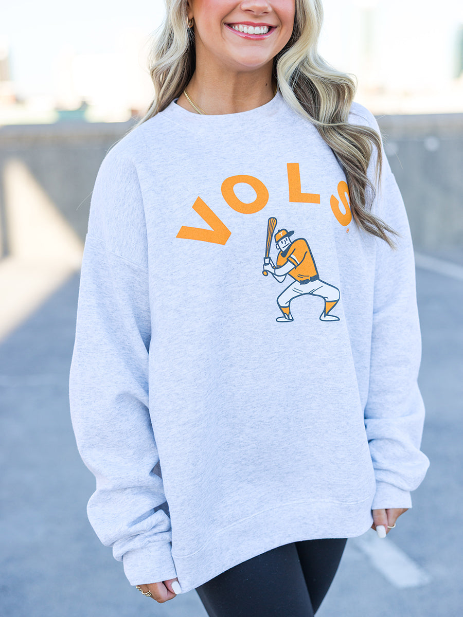 Vols Baseball Player Crew Sweatshirt